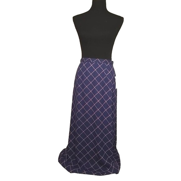 Pendleton NWT Women's navy blue Plaid Maxi modest Lined skirt size 8 T35 - Picture 1 of 7